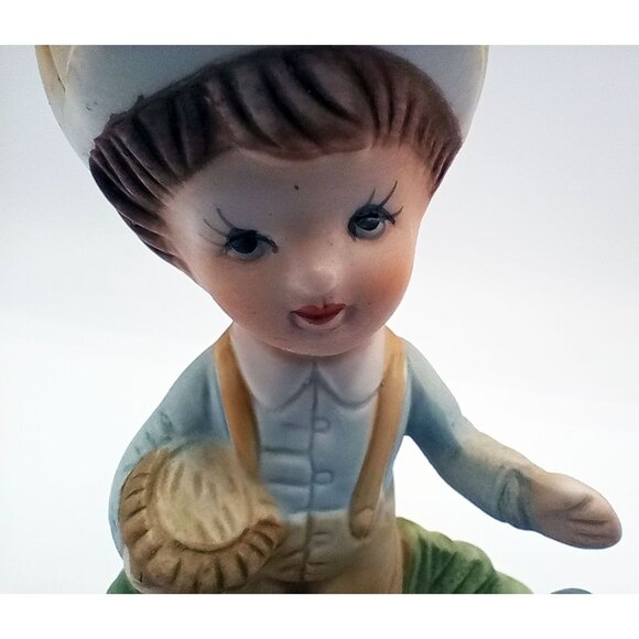 Homco Porcelain Boy with Dog 4.25 Inches Hand Painted Collectible Decor Vintage - Picture 4 of 12